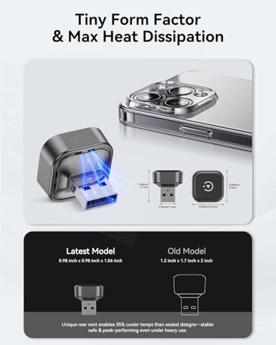 Image of Spedal 2026 2-in-1 Wireless CarPlay & Android Auto Adapter, Ultra Mini Dongle Converts Wired to Wireless, WiFi 6 & Bluetooth 5.4, Plug & Play Stick for Cars with Factory Wired System, Low Latency
