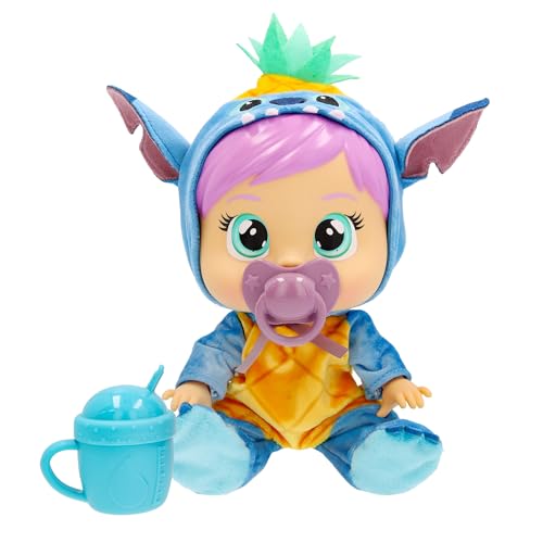 Bebes Llorones Loving Care Disney Stitch, Muñeca Bebé, Inspirada en Stitch, Incluye 3 Accesorios, Llora Lágrimas Reales, Juguete Regalo para Niñas y Niños a Partir de 3 Años