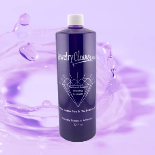 That's Amazing Jewelry & More Cleaner - Sparkling Gold, Silver, Platinum, Antique, Costume, Diamonds, Opals, Pearls, You Gotta See It To Believe It 32 Ounce (Screw Cap Refill) Sold At Home Shows And Fairs Nationwide Purple Cleaner By Jewelrycleaner.com #TOP4