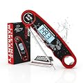 Meat Thermometer Digital Instant Read for Cooking and Grilling, Waterproof Food Thermometer with Backlight, Foldable Probe, Auto Off, Magnet, Bottle Opener, Built-in Bottle Opener & Fridge Magnet