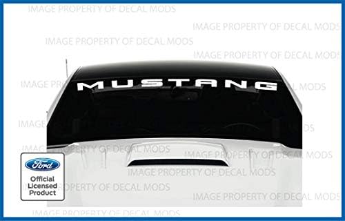 Miniatura 2 de Decal Mods - Bandera de parabrisas delantero compatible con Ford Mustang (2010-2014) calcomanía gráfica V6 - M (rojo oscuro) - CDR