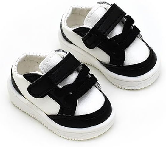 niannyyhouse 1/6BJD 15cm Plush Doll Sneakers Plate Shoes 30cm Ball Jointed Dolls Dress Up (B-Black)