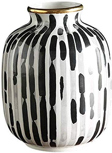 Vase moderne noir et blanc minimaliste en céramique style maison douce