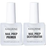 Kanorine Nail Primer & Nail Prep Dehydrate Set 15ml x2 Gel Nail Polish Bonding Helper Dehydrator & Bond Primer, Nail Protein Bond, Superior Bonding Primer for Acrylic Powder Long Lasting