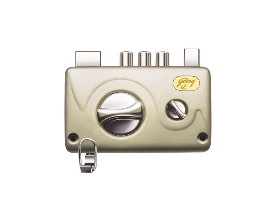 Godrej Rim Lock I Pentabolt EXS+ Technology I 2C Deadbolt I Privacy Knob I for Home Main Door I for Outside Opening Door & Left/Right Handed Doors I 4 Keys I 15 Year Warranty I Brass Finish (B0BYNVVW8B) Amazon Price History, Amazon Price Tracker
