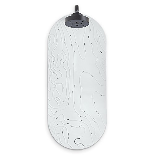 Boon GRIFFLE Textured Non Slip Baby Bath Tub Mat with Hanging Hook and Drain Holes, Gray by Boon - Image 2