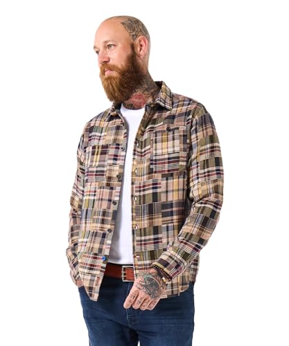 Joe Browns Men's Check Long Sleeve Shirt, Purple, XXL