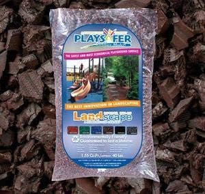 Playsafer Brown Rubber Mulch 77 Cu. قدم. - 2000 رطل. البليت - 50 كيس