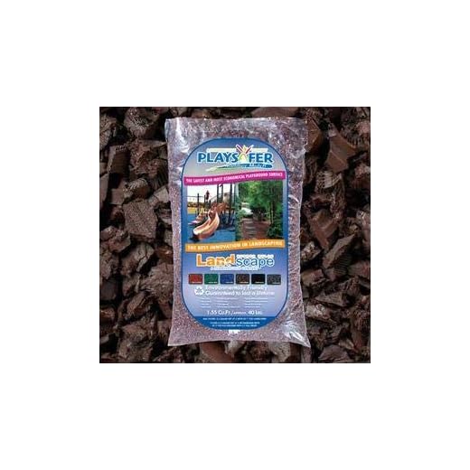 Playsafer Brown Rubber Mulch 77 Cu. Ft. - 2000 Lbs. Pallet - 50 Bags
