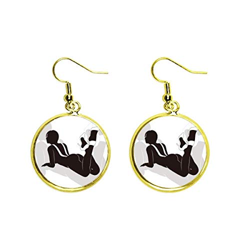 Pendientes de tacón alto dorados mujer joyería colgante drop earrings
