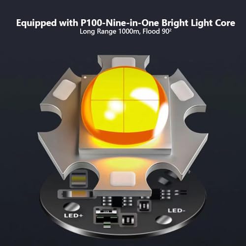 Image of Lucario Mini XHP Super Bright Rechargeable Torch 10,000 Lumens, Compact Heavy Duty LED Flashlight with Zoom Focus, Type-C Fast Charging & Battery Included, Ideal for Hiking, Emergency & Gifts.