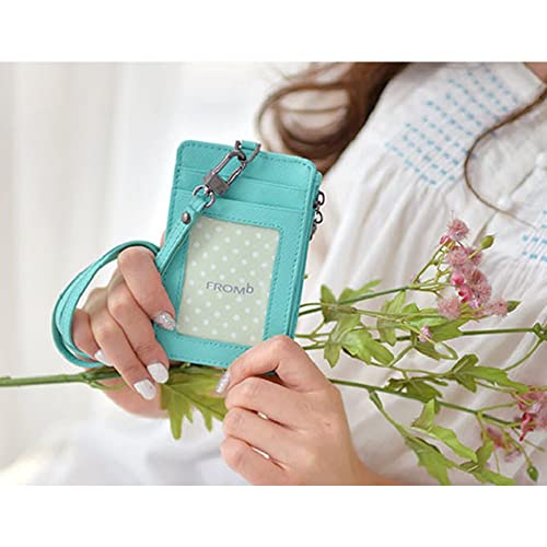Fromb Melon Cowhide Genuine Leather Id Card Badge Holder (Lime Green) #TOP3