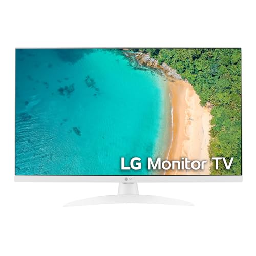 LG 27TQ615S-WZ – Monitor 27″, 1920×1080, IPS, (16:9), webOS22, 250 CD/m², No, Inclinación Fija, DVB-T2 H.265, Altavoces Integrados, Blanco