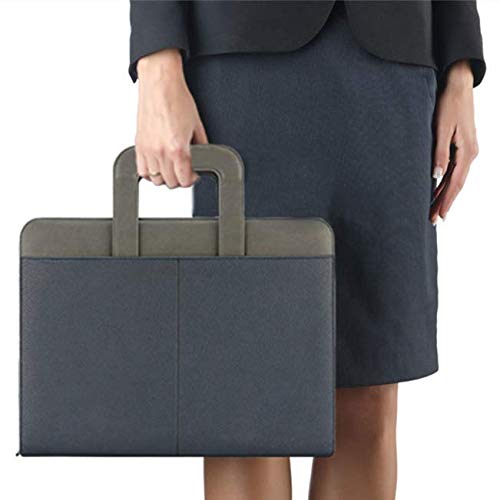 Portfolio en cuir de qualité NuVision avec bloc-notes et range-documents