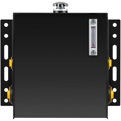 Image of 15-Gallon Hydraulic Fluid Reservoir Tank with Built-in Temp Gauge & Sight Gauge, Breather Strainer Fill Cap, Side Vertical Mount, 14 Gauge Steel, 20-1 /4 inch x 13-5 /8 inch x 17-1 /2 inch Size