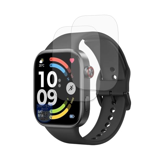 MotoMoto �t�B���� Xiaomi REDMI Watch 6 (2���Z�b�g) �p �ȖʑΉ� �ی�t�B���� �u���[���C�g�J�b�g ���˒ጸ ���{��