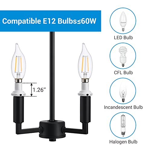 Dewenwils Dusk To Dawn E12 Light Bulb Sockets, Candelabra Bulb Light Sensor Socket With Automatic Photocell Sensor, Light Socket Adapter For Candelabra, Outdoor Porch Light, 2 Pack, Etl Listed #TOP6