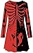 Produktbild For G and PL Halloween-Kostüm für Damen, langärmelig, figurbetont, Skelett Gr. Small, Schwarz & Rot Skelett