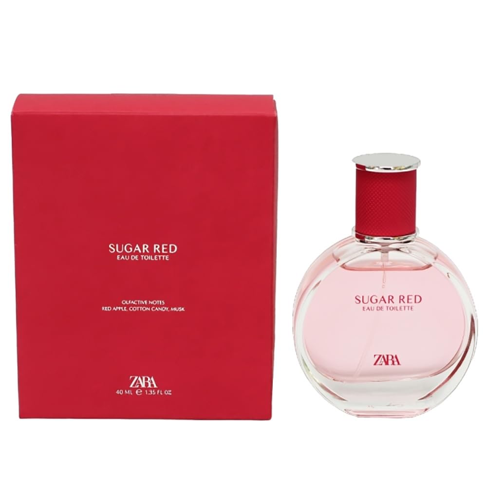Zara Sugar Red Perfume for Girls Sweet Fruity Scent with Strawberry Cotton Candy and Praline Eau de Toilette 40ml (1.35 fl. oz.)