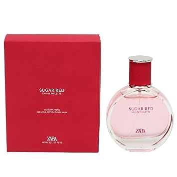 Zara Sugar Red Perfume for Girls Sweet Fruity Scent with Strawberry Cotton Candy and Praline Eau de Toilette 40ml 1.35 fl. oz.