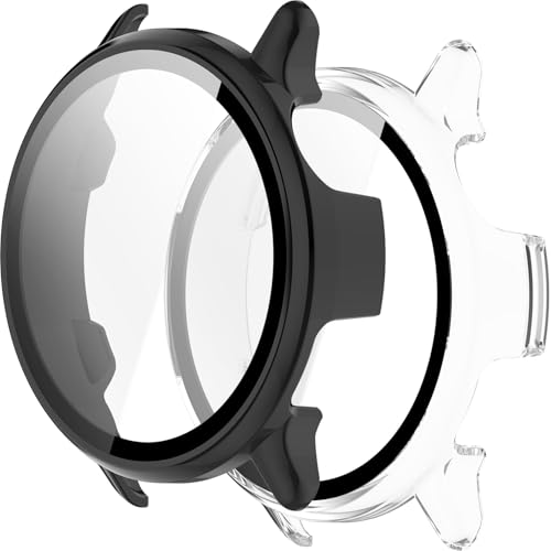 GYOKUYU�u2�F�Z�b�g�v�R���p�`�u�� Garmin�i�K�[�~���j Vivoactive 6 2025 ��̌^�P�[�X�ی�J�o�[ +�K���X�t�B���� �h�o �K���X�f�� PC�f�� ���^ �y�� ��U�h�~ Garmin Vivoactive 6 �ی�P�[�X�i�u���b�N