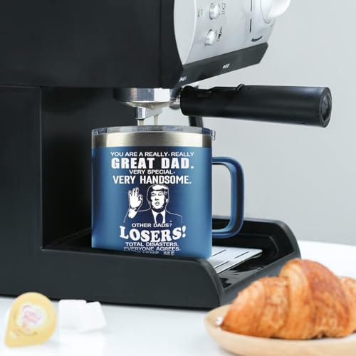 Fathers Day Dad Gifts from Daughter Son,Dad Gifts,Fathers Day Birthday Gifts for Dad Step Dad Father in Law Him Bonus Dad Daddy,Gift for Men Papa Grandpa Uncle Stepdad,14 oz Blue Tumbler Mug - Image 7