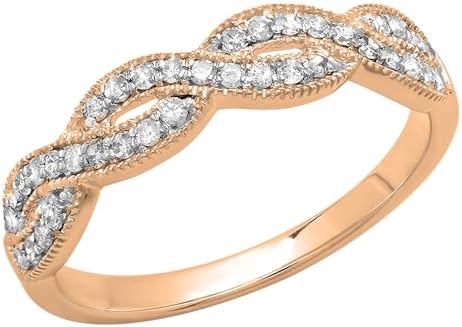 Dazzlingrock Collection Anillo de oro de 14 quilates con diamante...