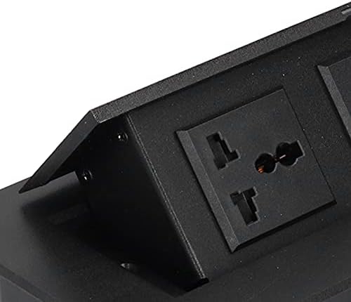 Lairun Desktop Pop Up Socket, Hidden Desktop Pop Up Outlet, Power Strip Hub Connection Box with 2 Outlets & 2 USB Charging Ports for Conference Room Countertop, Pop Up Power Cover Box Desktop Socket