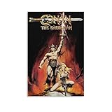 Cool Classic Movie Posters Conan The Barbarian Aesthetic Posters for Bedroom 90s Posters Minimalist Decor Canvas Art Poster And Wall Art Picture Print Modern Family Bedroom Decor Posters 24x36inch(60
