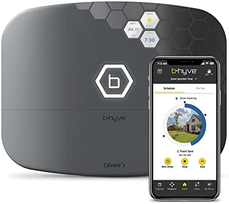 Orbit 57995 B-hyve XR Smart 16-Zone Indoor/Outdoor Sprinkler Controller, Compatible with Alexa Gray