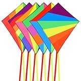 6PCS Kites Set, 26.7 x 23.4 Inches Colorful Kites for Youth Adults, Large Easy to Fly for Family Time Spring Outdoor Activities, for Family Friends Beach Outdoor