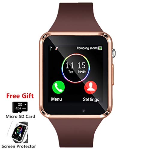 Hocent Smart Watch, Smartwatch with SD Card Camera Pedometer Phone Call Text SNS SMS Sync SIM Card Slot Music Player Alarm Compatible with Android and iPhone (Partial Functions) for Men Women Teens - Thumbnail 5
