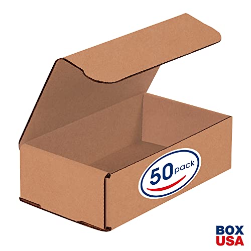 Box Usa Kraft Corrugated Corrugated Cardboard Mailing Boxes, 7" X 4" X 2", Pack Of 50, Crush-Proof, For Shipping, Mailing And Storing, (Bm742K) #TOP1