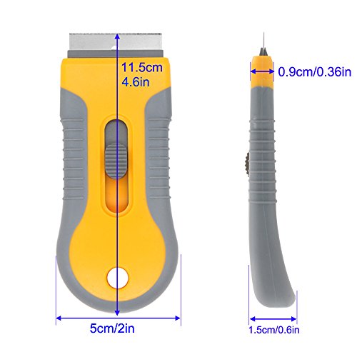 Gebildet 2 Pezzi Retrattile Raschietto per Vetro