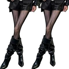 2pc Black Vertical Striped