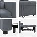 Massbinet 3-in-1 Schlafsofa Dunkelgrau Samt Relaxsessel Fernsehsessel Ruhesessel