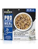 ReadyWise Outdoor Pro Adventure Meal - Beef Stroganoff Pasta with Cream Sauce, 2 Servings, 1 Pouch, 720 Calories, 40g Protein, Freeze Dried Food & Dehydrated Camping Meals, up to 5 Year Shelf Life