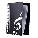 Sichtbuch mit 40 Hüllen, Kunststoff, weicher Einband, Motiv: Musiknoten.
