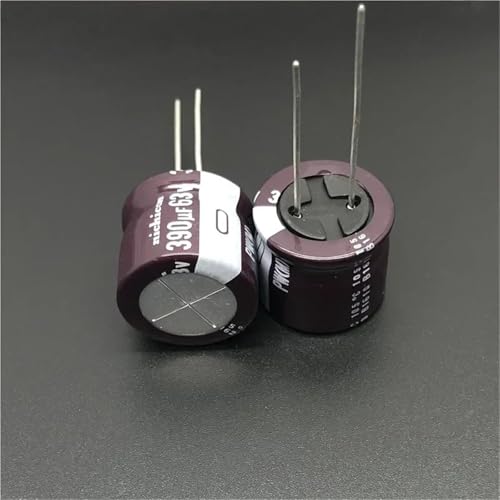 Condensateur électrolytique 63V 390uF aluminium, composant de filtrage radial pour alimentation