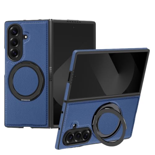 for Galaxy Z Fold7 �p �P�[�X magsafe�Ή� 360°��]�X�^���h �c�����Ή� ���C�`�����U�[ TPU+PC�f�� �ϏՌ� �M�����N�V�[Z Fold7 �J�o�[ �}�O�Z�[�t�Ή� �����O �X�^���h�@�\ �}�O�l�b�g���� ������ �Ռ��z�� ��