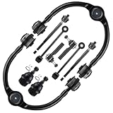 10pcs Front Upper Control Arms w/Ball Joints + Sway Bar Links + Tie Rod for Jeep Commander 2006-2010, Grand Cherokee 2005-2010, Suspension Kit K620188 K80629 K80861 ES80643 ES80644 EV80782