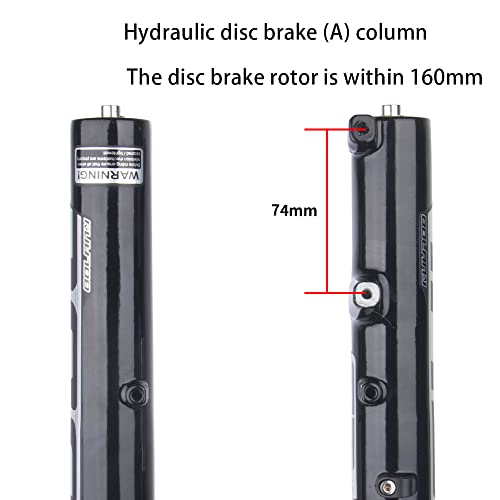 Bike Suspension Air Fork 24Inch 28.6Mm(1-1/8Inch)*220Mm Thread-Less Straight Steerer 135Mm Travel 9Mm Quick Release Disc Brake Mtb Front Fork #TOP5