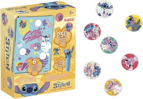 Lansay | Sticker Stitch – Recharge | Pack de Recharges pour Atelier Stickers Stitch avec 250 Stickers Supplémentaires et 6 Nouvelles Feuilles Illustrées | Activité Créative pour Enfants dès