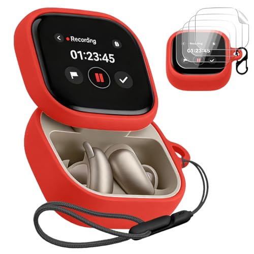 For Anker Soundcore Liberty 5 Pro Max �p �P�[�X �J�o�[ +4���t�B���� �yNOUKAJU�z ���C�����X �C���[�z�� �V���R�� �ی�P�[�X �i�J���r�i�t��+�X�g���b�v�t���j �����h�~ �L�Y�h�~ �ϏՌ� �����[�d�\ �h