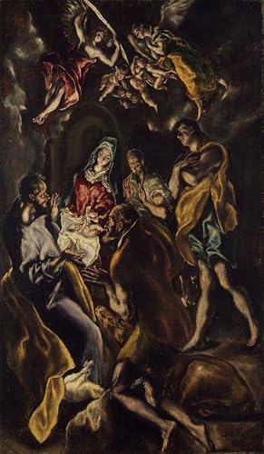 Tableau Toile l'Adoration des bergers d'El Greco - Impression d'Art Musée