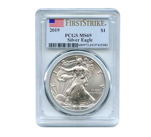 USA 2019 $1 American Silver Eagle Coin - MS69 PCGS Graded - First Strike