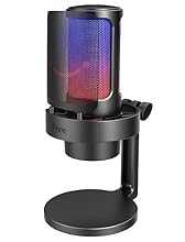 Decent Game Aura-Coming with three optional RGB modes, the microphone bring RGB fancier a better lighting effect experience. You can switch colors and modes by the RGB control key to match your computer setup and room theme. It makes you more enthusi...