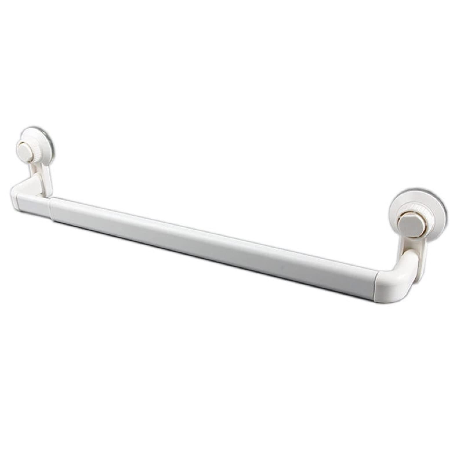 FGXHHS Toilet Vacuum Suction Towel Shelf Seamless Non Perforated Bathroom Rack Single Rod Withdrawn Storage 52CM,White
