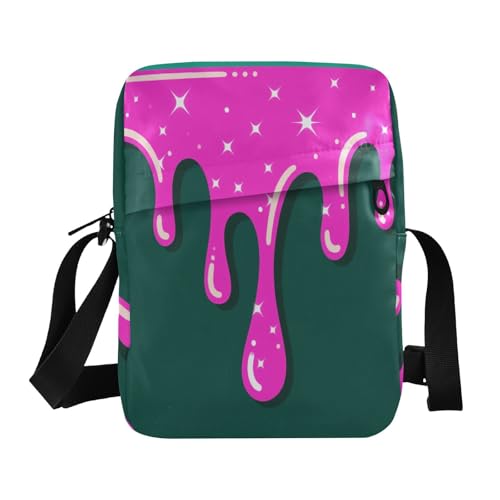 Graffiti Art Peach Green messenger bags for women crossbody bag men Shoulder Handbags For Women Adjustable Strap for School Travel