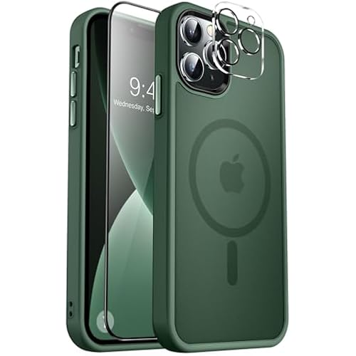 MOCCA Magnetic Shockproof for iPhone 13 Pro Max Case,Midnight Green